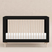 M9001BNX,Lolly 3-in-1 Convertible Crib w/Toddler Bed Conversion in Black/WashedNatural