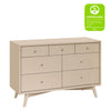 M15916TPE,Palma 7-Drawer Double Dresser  Assembled in Taupe