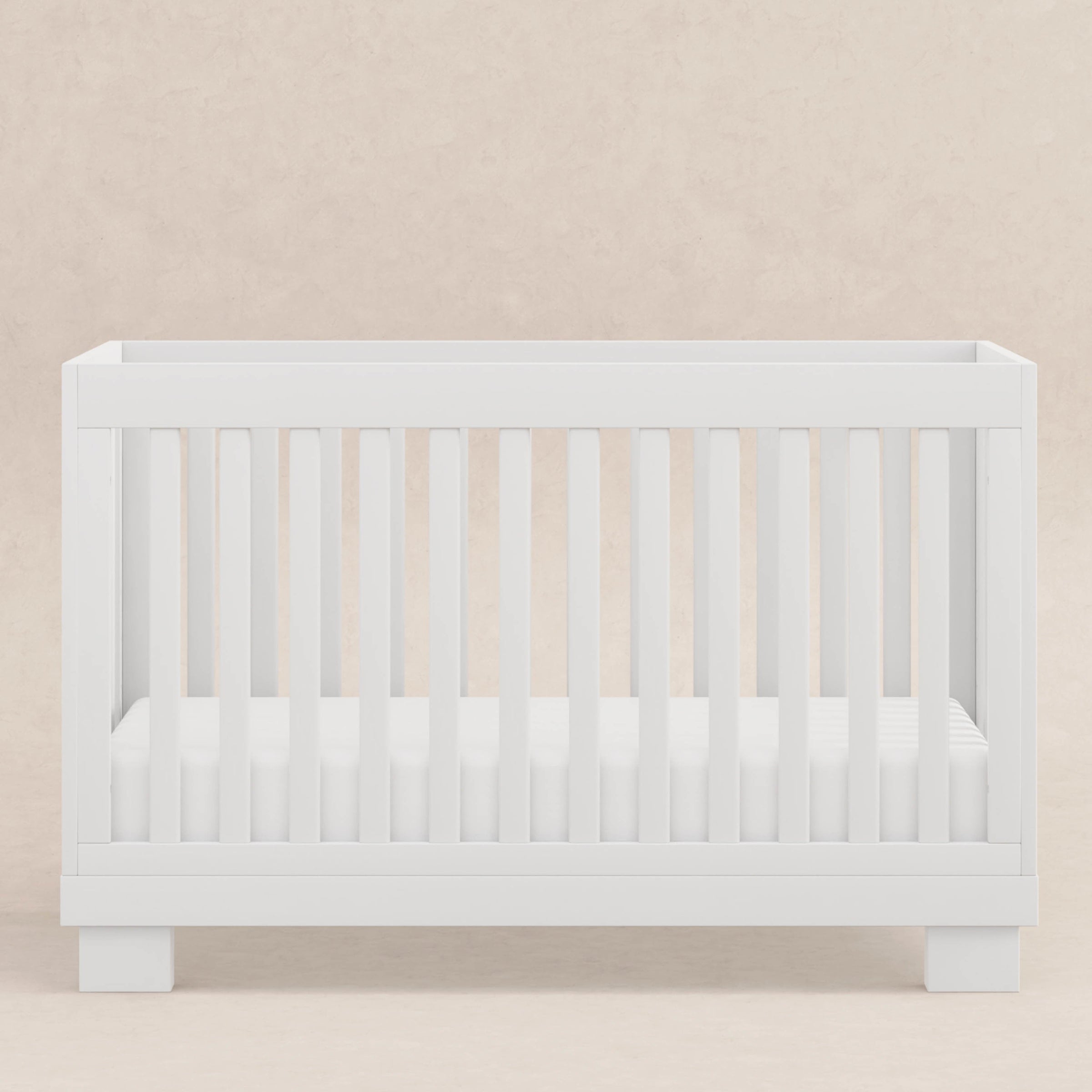 M6701W,Modo 3-in-1 Convertible Crib w/Toddler Bed Conversion Kit in White Finish