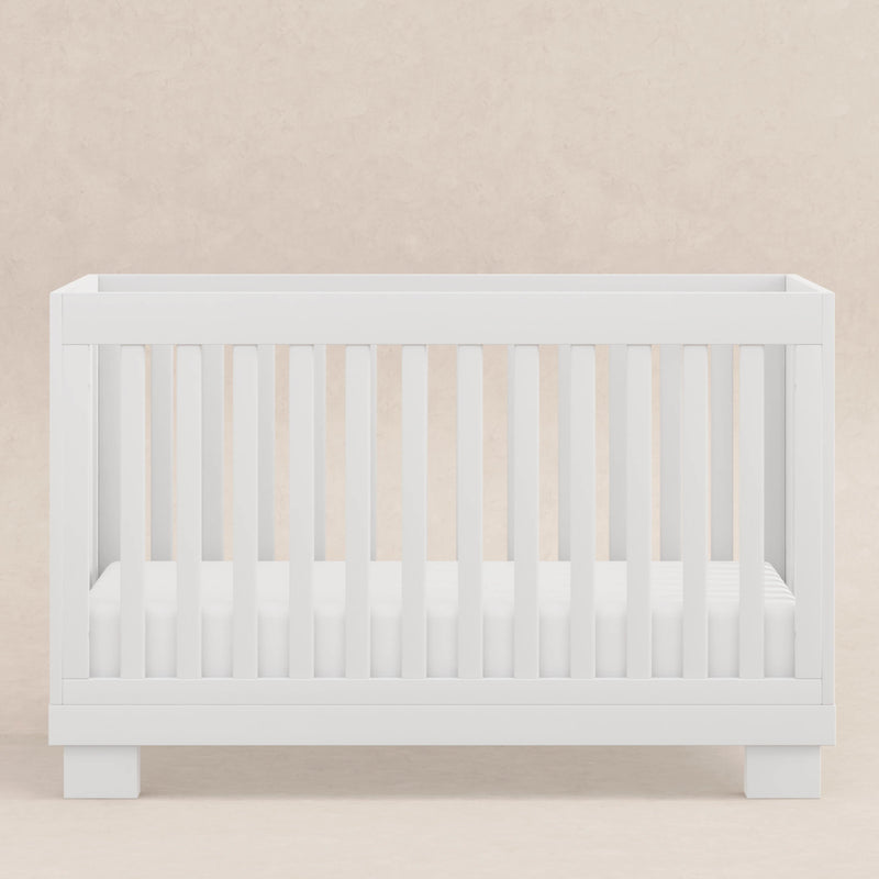 M6701W,Modo 3-in-1 Convertible Crib w/Toddler Bed Conversion Kit in White Finish