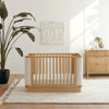 M26201HYWB,Bondi Boucle 4-in-1 Convertible Crib w/ Toddler Bed Kit in Honey with Ivory Boucle