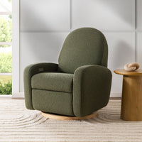 M23188OBLB,Nami Glider Recliner w/ Electronic Control and USB in Olive Boucle w/Light Wood Base