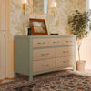 M24816FSPSEW,Eloise 7-Drawer Assembled Dresser in French Sage and Performance Sand Eco-Weave