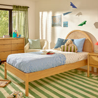 M25969HYNC,Bondi Cane Twin Bed in Honey