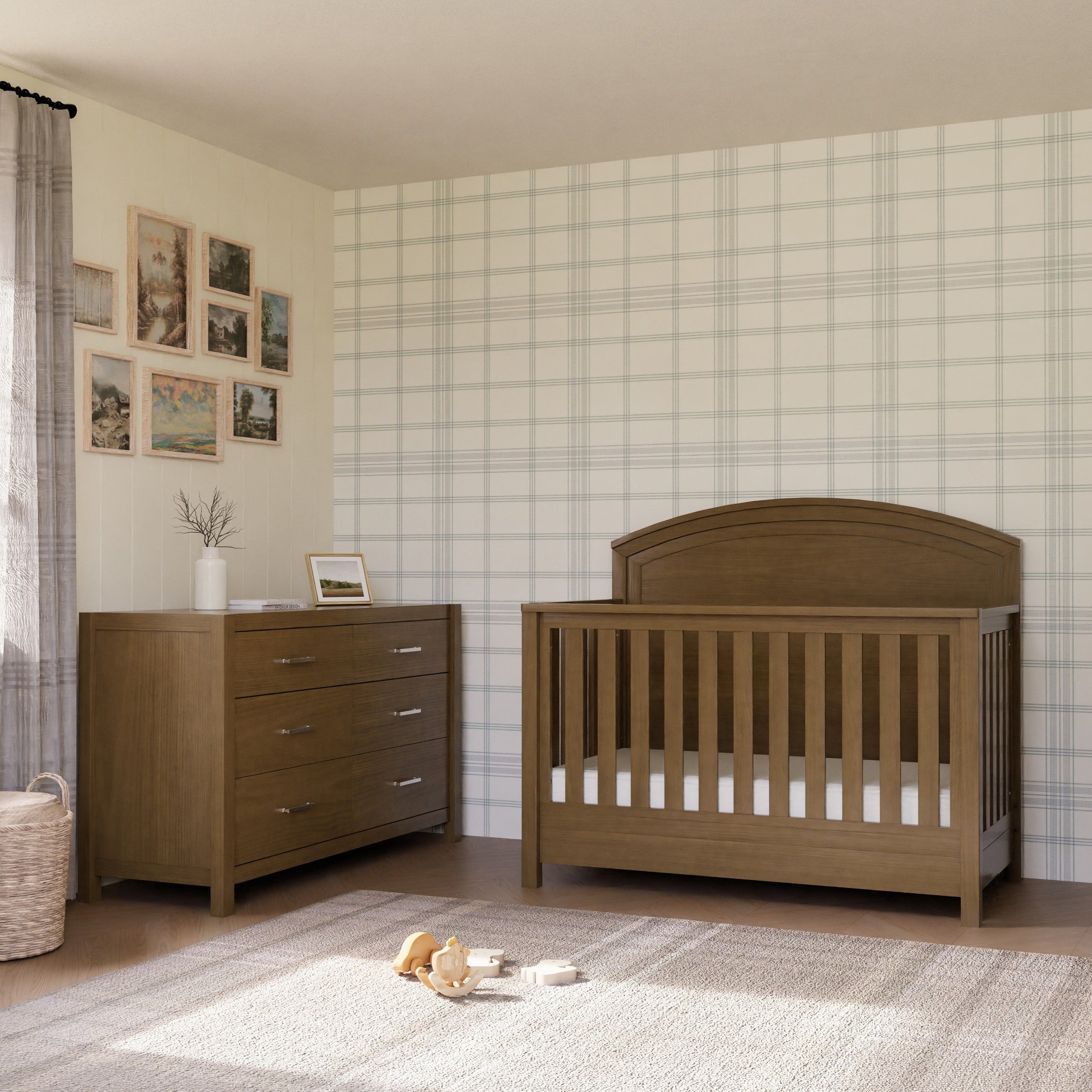 B26416LDF,Hemsted 6-Drawer Assembled Dresser in Walnut Driftwood