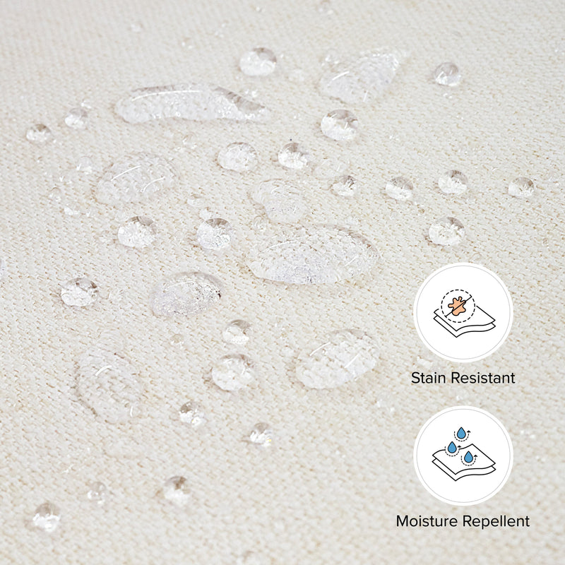 M22286PCMEWLB,Crewe Electronic Swivel Glider Recliner in Performance Cream Eco-Weave w/Light Wood Base