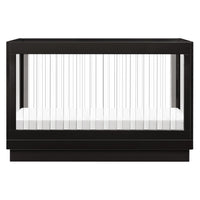 M8601KB,Harlow 3-in-1 Convertible Crib w/Toddler Bed Conversion Kit in Black/Acrylic