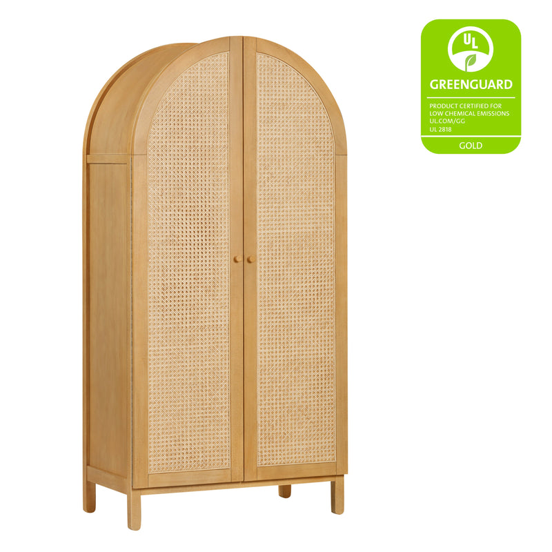 M25929HY,Bondi Cane Armoire  Assembled in Honey