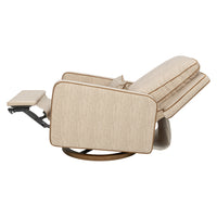M23085BSCTB,Nate Berkus x Babyletto Sigi Power Recliner in Perf Bronze Stripe Eco-Crossweave w/Toffee Base