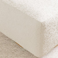 M26385WBG,Kiwi Gliding Ottoman in Ivory Boucle w/ Gold Base