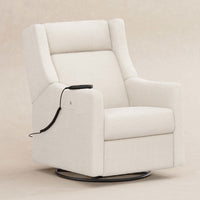 M11283PWB,Kiwi Deluxe Power Glider Recliner w/Heat&Massage in Performance Ivory Boucle