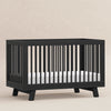 M4201B,Hudson 3-in-1 Convertible Crib w/Toddler Bed Conversion Kit in Black