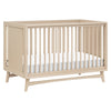 M15401TPE,Peggy Mid-Century 3-in-1 Convertible Crib w/Toddler Bed Conversion Kit in Taupe
