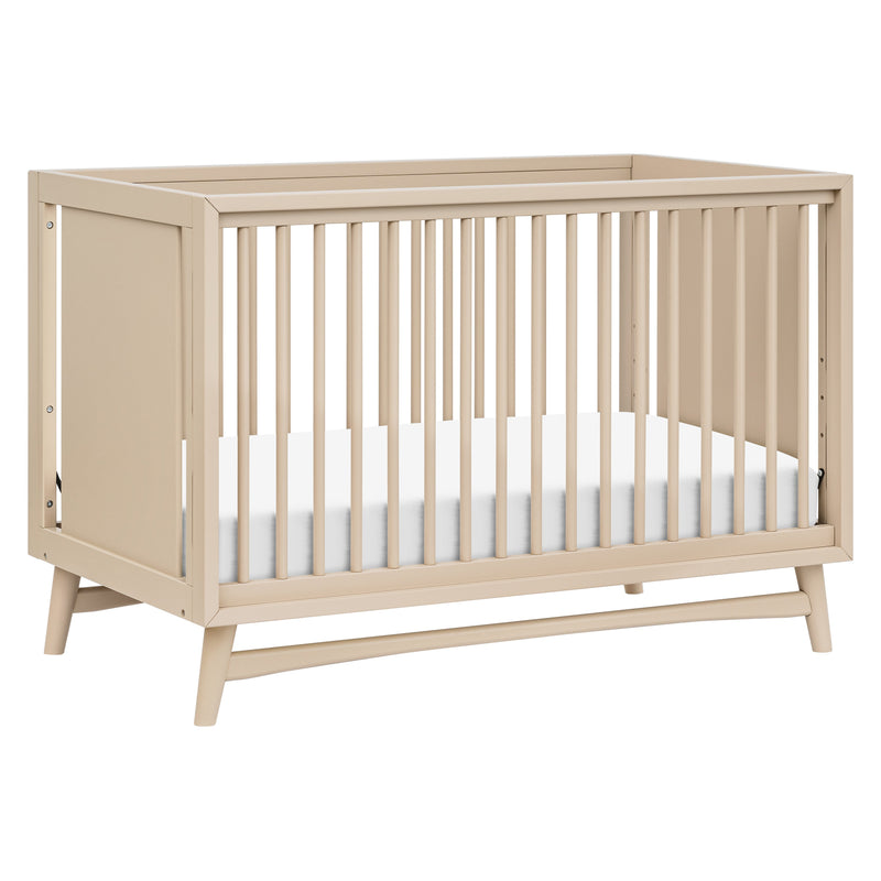 M15401TPE,Peggy Mid-Century 3-in-1 Convertible Crib w/Toddler Bed Conversion Kit in Taupe