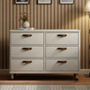 B14316RW,Tanner 6-Drawer Dresser in Warm White