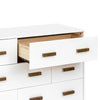 M5826WNL,Scoot 6-Drawer Dresser in White/Natural Walnut