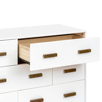 M5826WNL,Scoot 6-Drawer Dresser in White/Natural Walnut