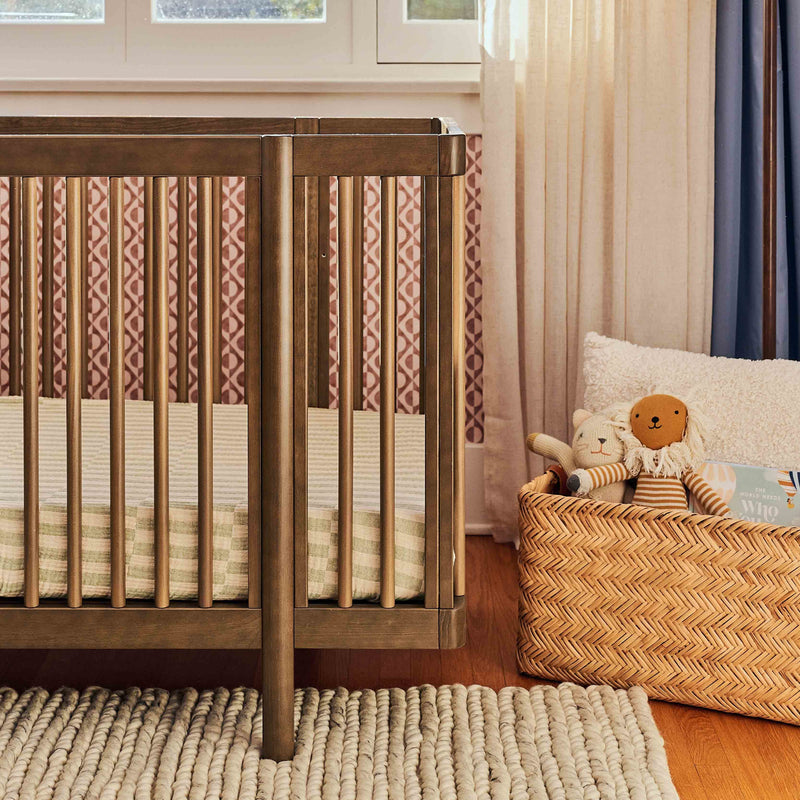 M29880NL,Pogo 8-in-1 Convertible Crib w/All-Stages Conversion Kits in Natural Walnut
