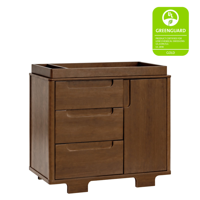 M23423NL,Yuzu 3-Drawer Changer Dresser in Natural Walnut
