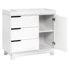 M4223W,Hudson 3-Drawer Changer Dresser w/Removable Changing Tray in White
