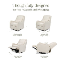 M27787WB,Devon Recliner and Swivel Glider in Ivory Boucle