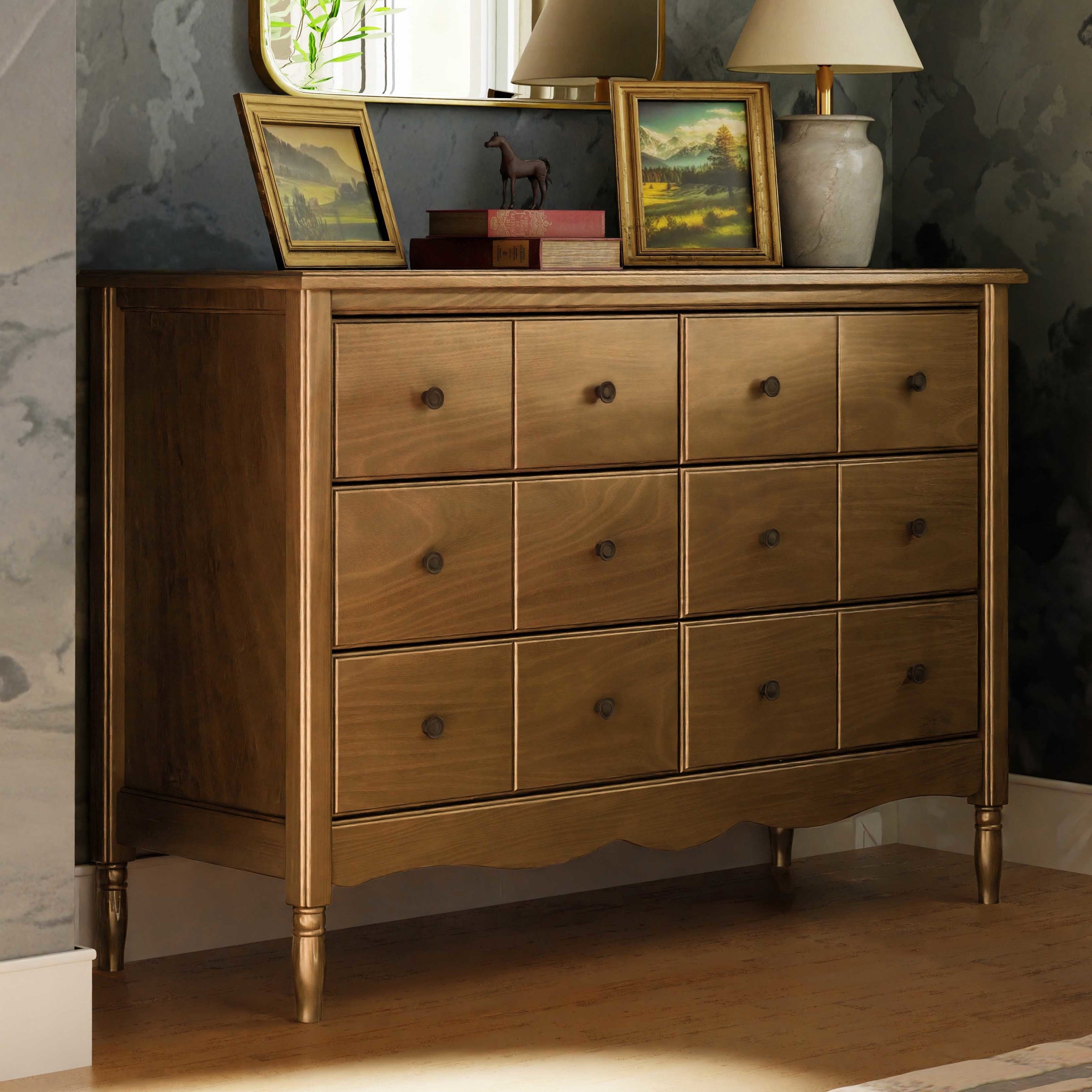 M7116NL,Liberty 6-Drawer Assembled Dresser in Natural Walnut
