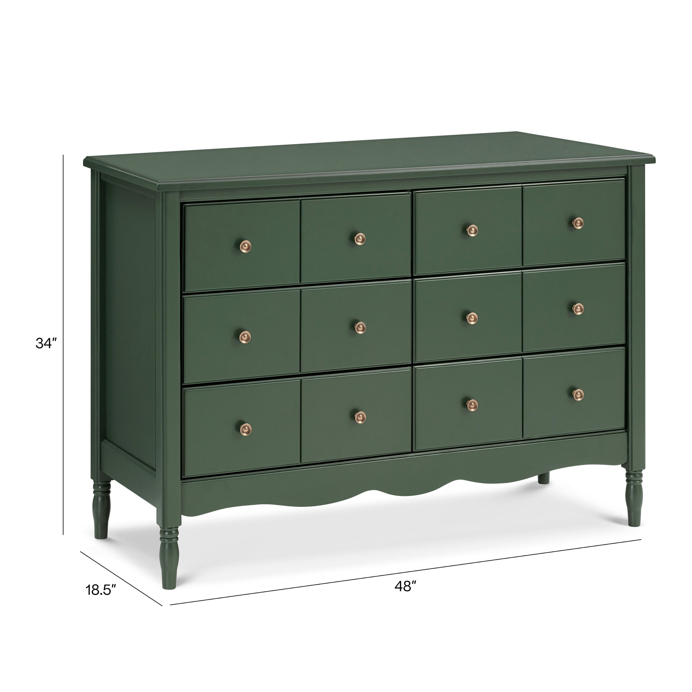 M7116FRGR,Liberty 6-Drawer Assembled Dresser in Forest Green