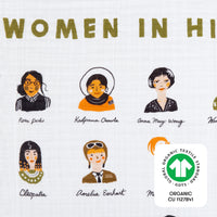 T28439,Women In History Muslin Quilt in GOTS Certified Organic Cotton