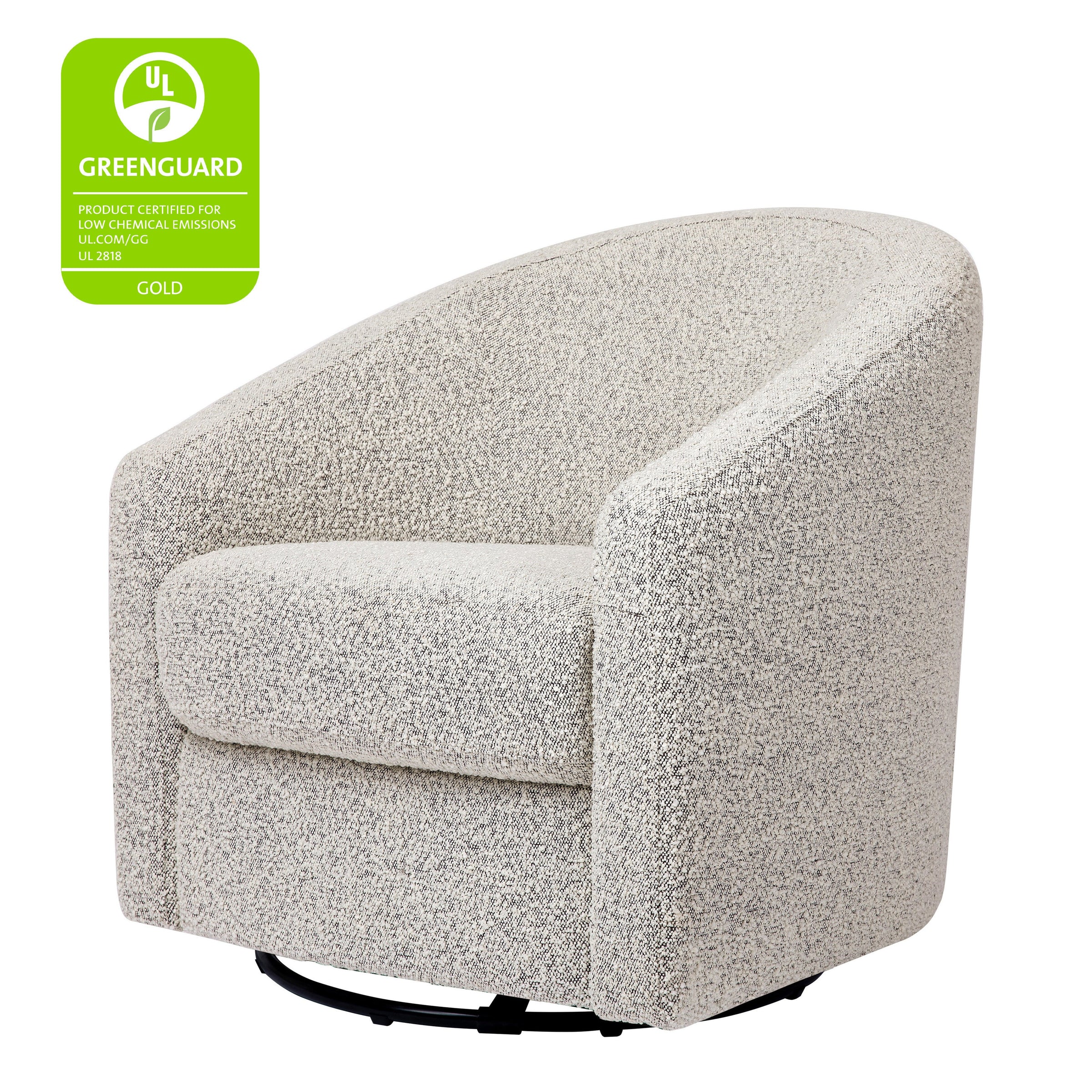 M5887BWB,Madison Swivel Glider in Black White Boucle