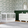 M8601KW,Harlow 3-in-1 Convertible Crib w/Toddler Bed Conversion Kit in White/Acrylic