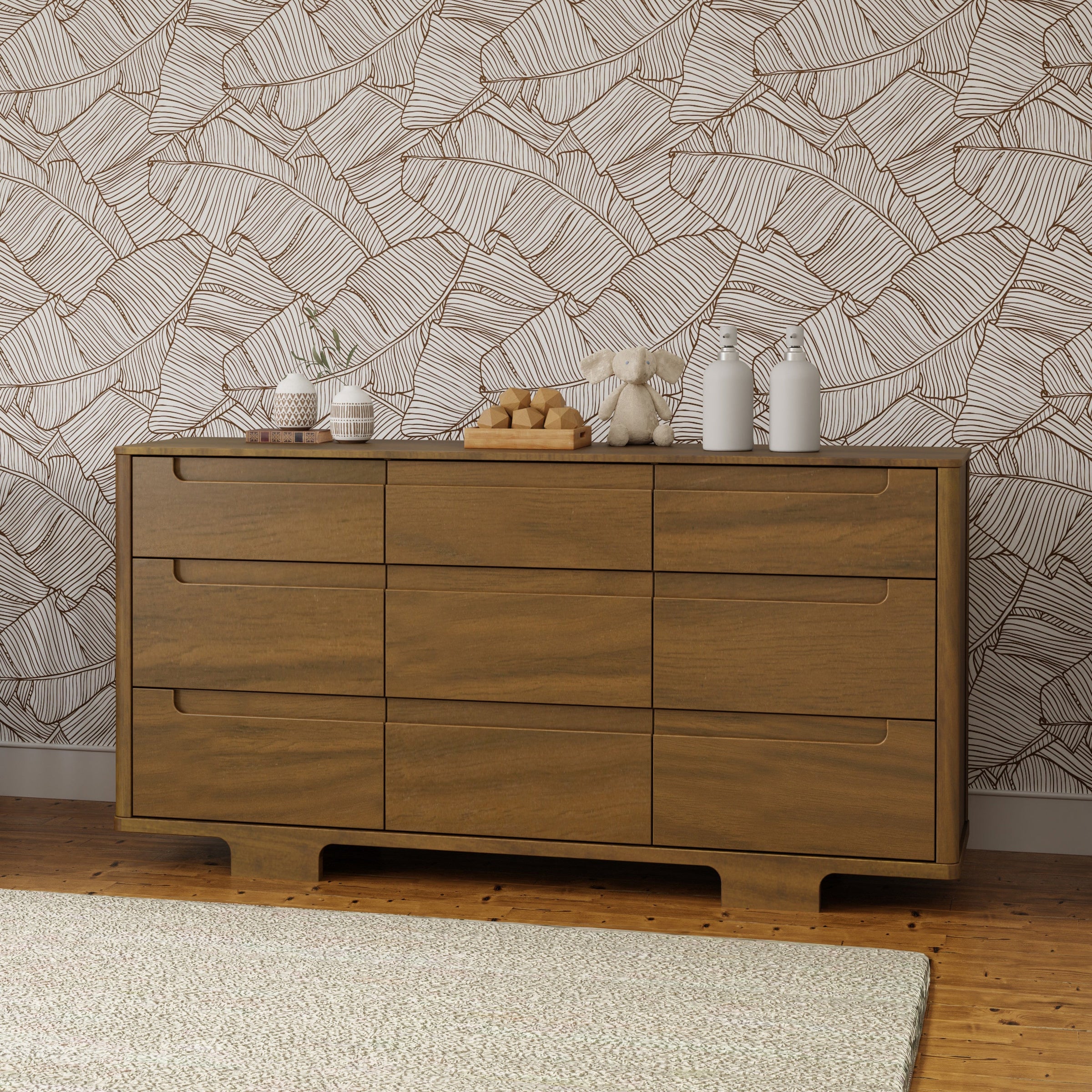 M23428NL,Yuzu 9-Drawer Dresser  Assembled in Natural Walnut