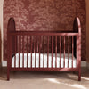 M25601CRNC,Bondi Cane 3-in-1 Convertible Crib w/ Toddler Bed Kit in Crimson with Natural Cane