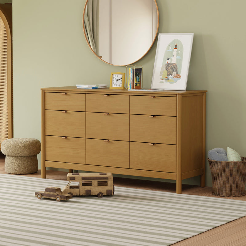 M25928HY,Bondi 9-Drawer Assembled Dresser in Honey