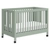 M6601LS,Maki Full Size Folding Crib w/ Toddler Bed Conversion Kit in Light Sage