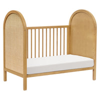M25601HYNC,Bondi Cane 3-in-1 Convertible Crib w/Toddler Bed Kit in Honey with Natural Cane