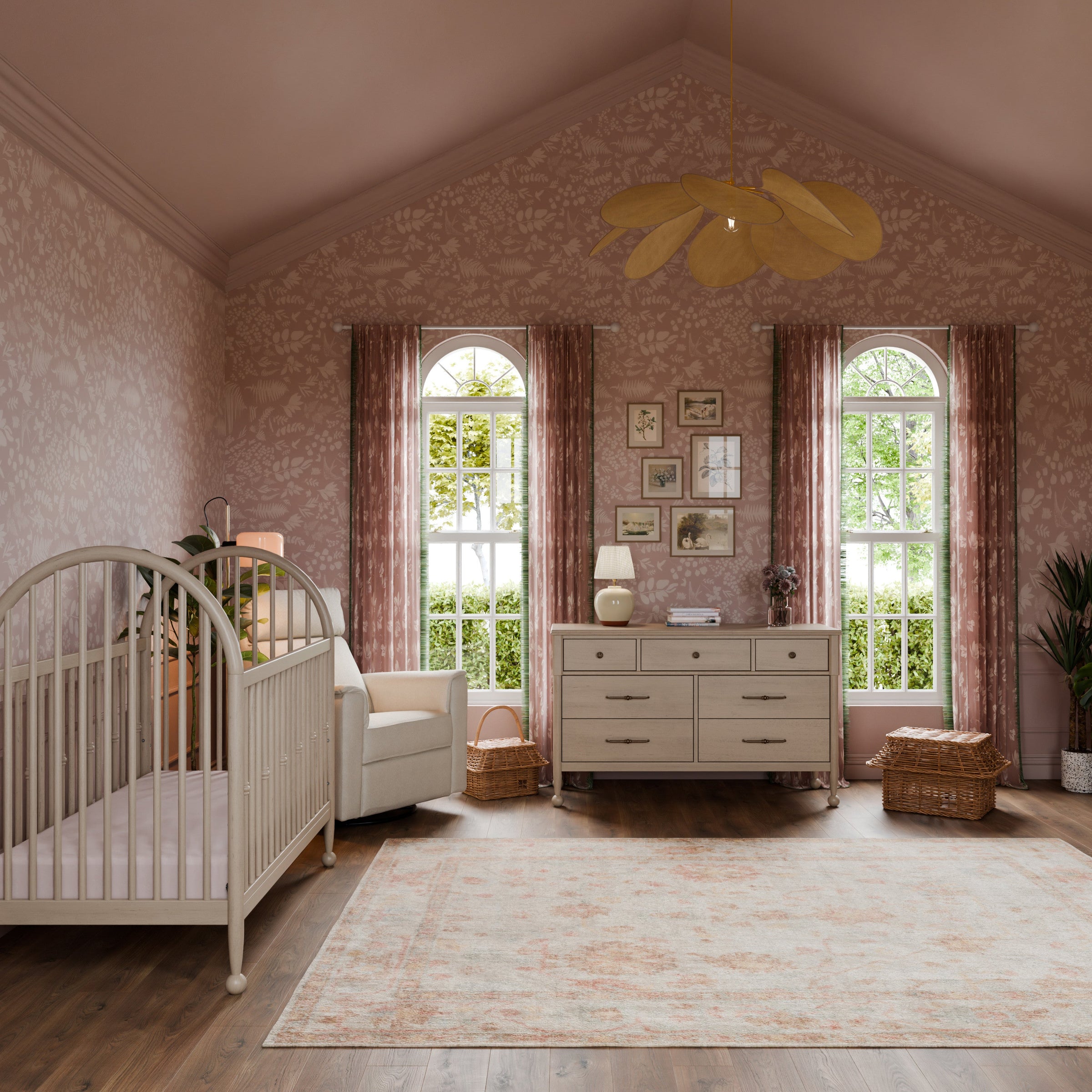 M31416WP,Alouette 7-Drawer Assembled Dresser in Washed Pine