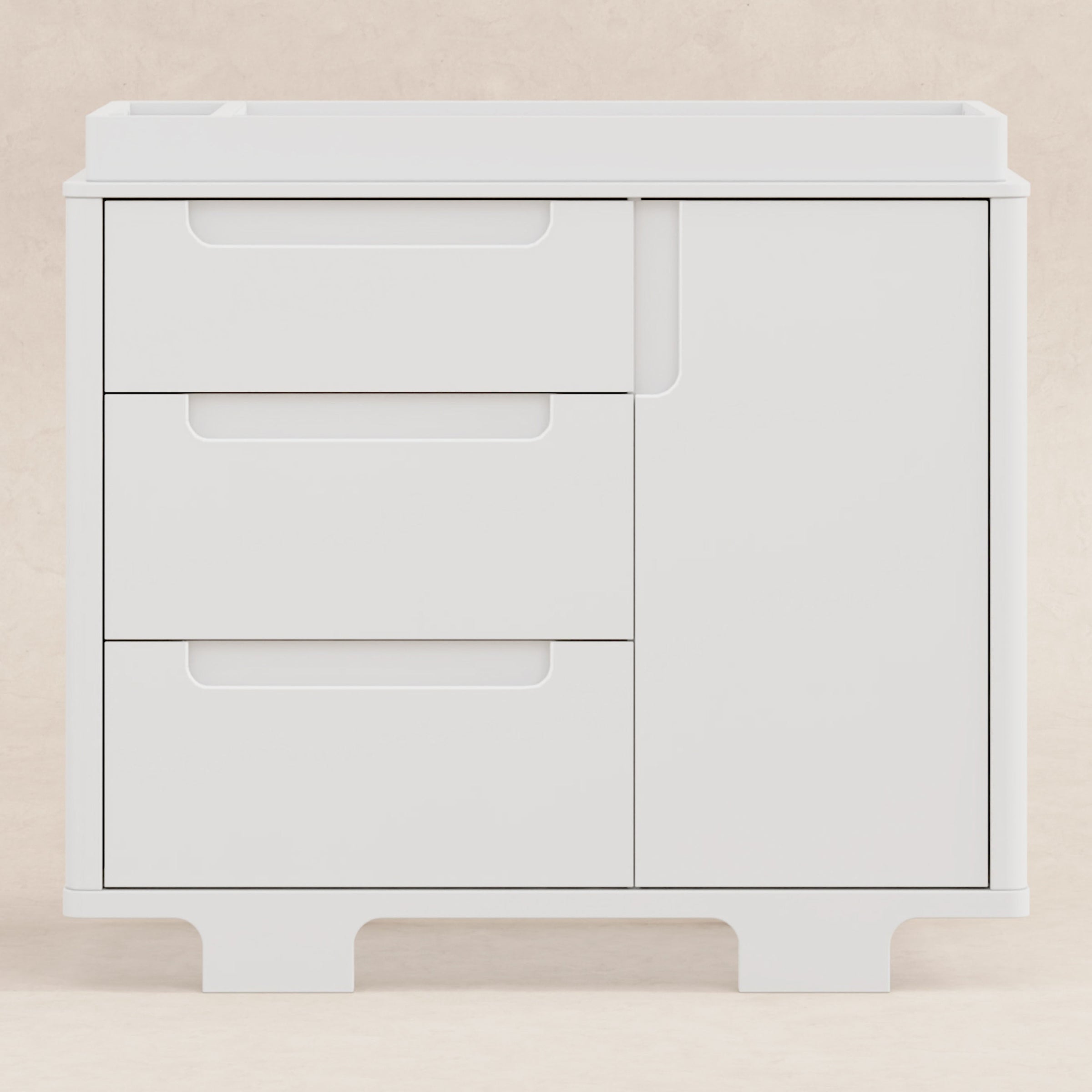 M23423W,Yuzu 3-Drawer Changer Dresser in White