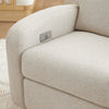 M23188PBEWLB,Nami Glider Recliner w/ Electronic Control and USB in Performance Beach Eco-Weave w/ Light Wood Base