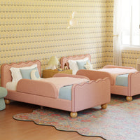 M32099PRSB,Upholstered Twin/Full Bed Guardrails in Performance Rose Boucle