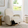 M23188WBLB,Nami Glider Recliner w/ Electronic Control and USB in Ivory Boucle w/Light Wood Base