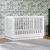 M8601KW,Harlow 3-in-1 Convertible Crib w/Toddler Bed Conversion Kit in White/Acrylic