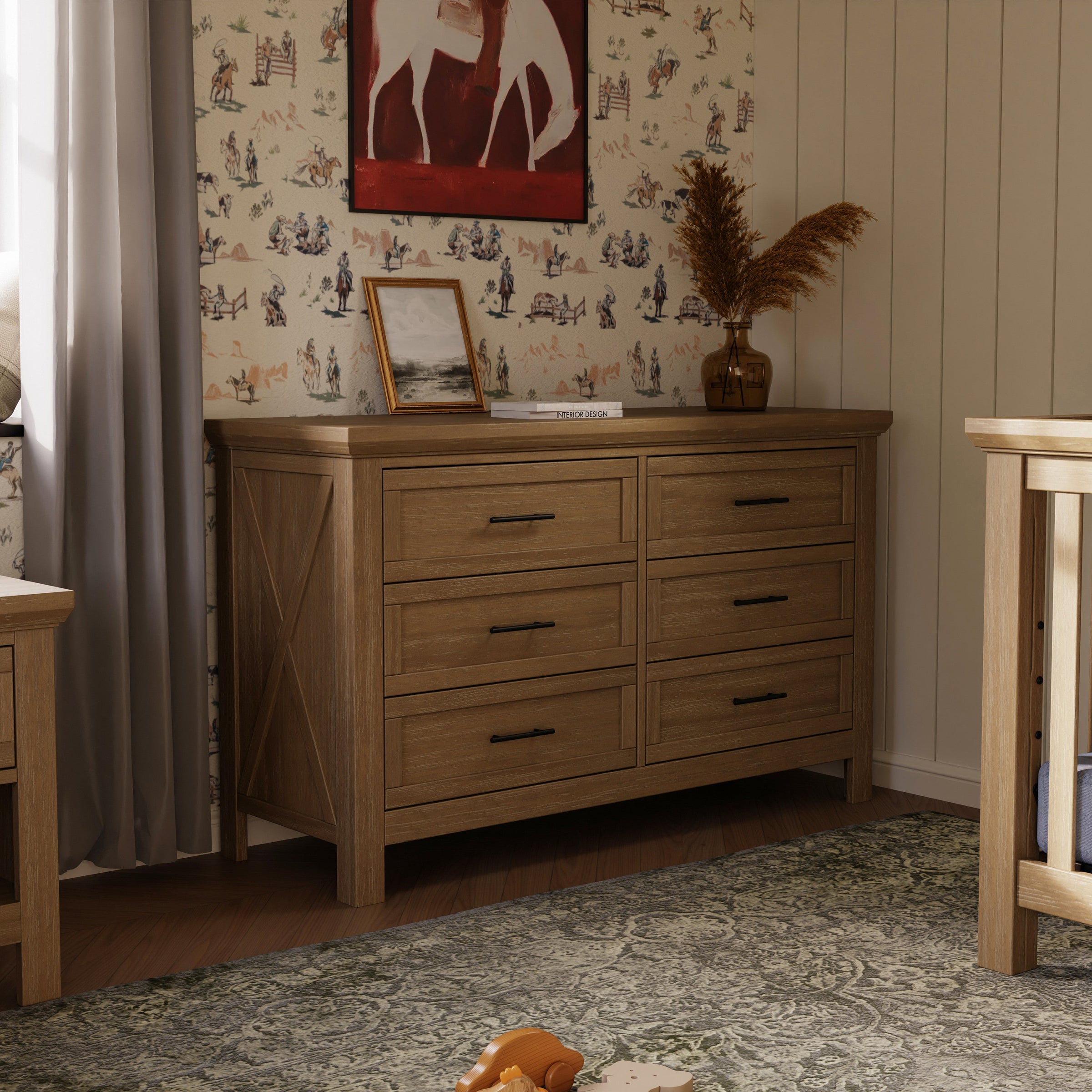 B14516DF,Emory Farmhouse 6-Drawer Dresser in Driftwood