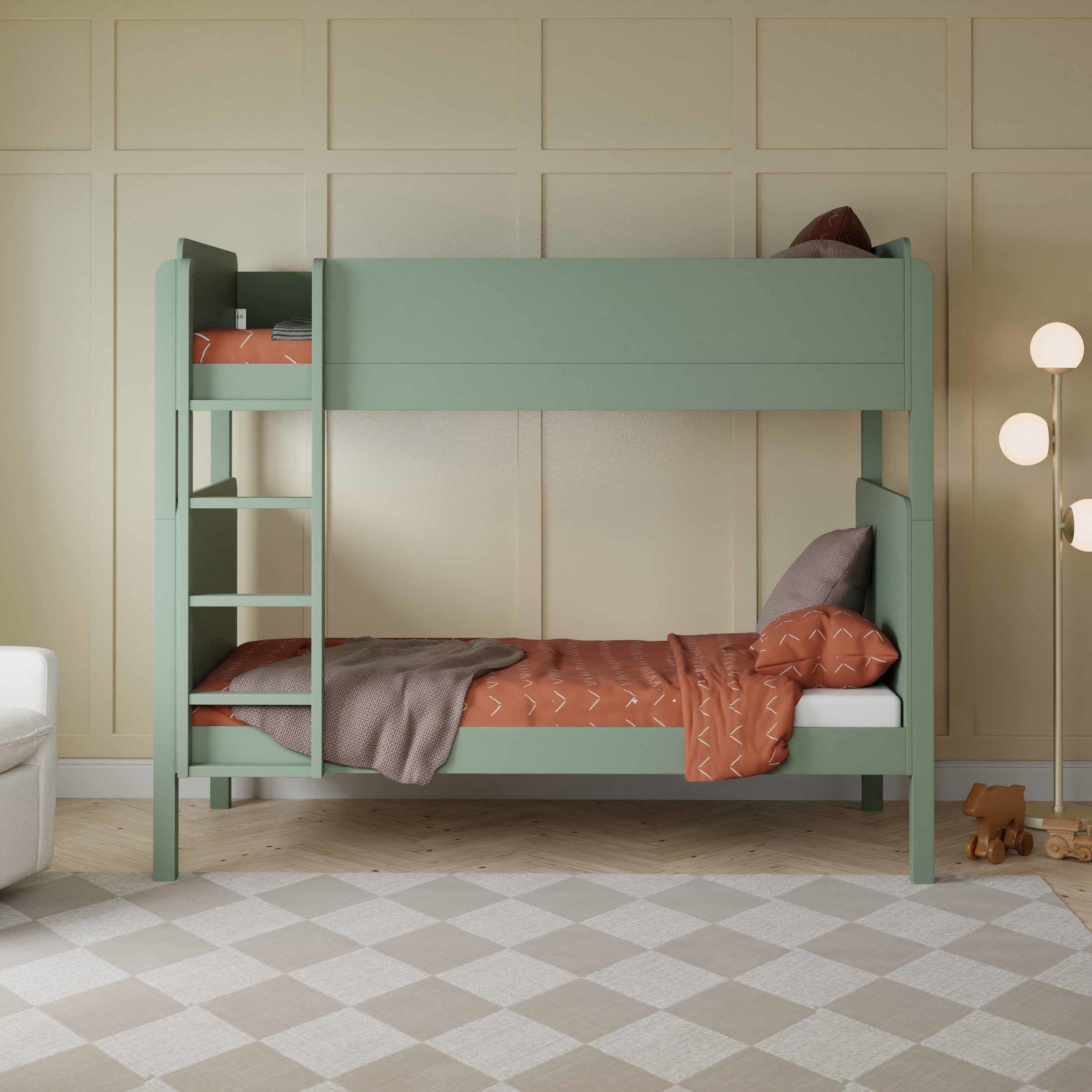 M18494LS,TipToe Bunk Bed in Light Sage