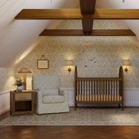 M21787GLT,Sarah Flint x Namesake Crawford Swivel Glider in Green Lattice Performance Eco-Weave