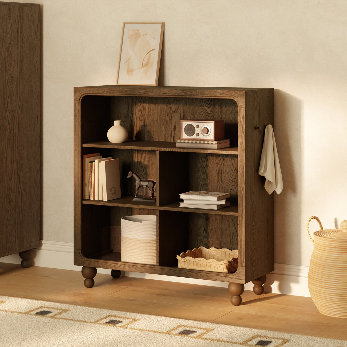 M33314TE,Nate Berkus x Babyletto Astre Assembled Bookcase in Toffee