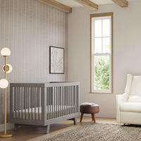 M4201G,Hudson 3-in-1 Convertible Crib w/Toddler Bed Conversion Kit in Grey Finish