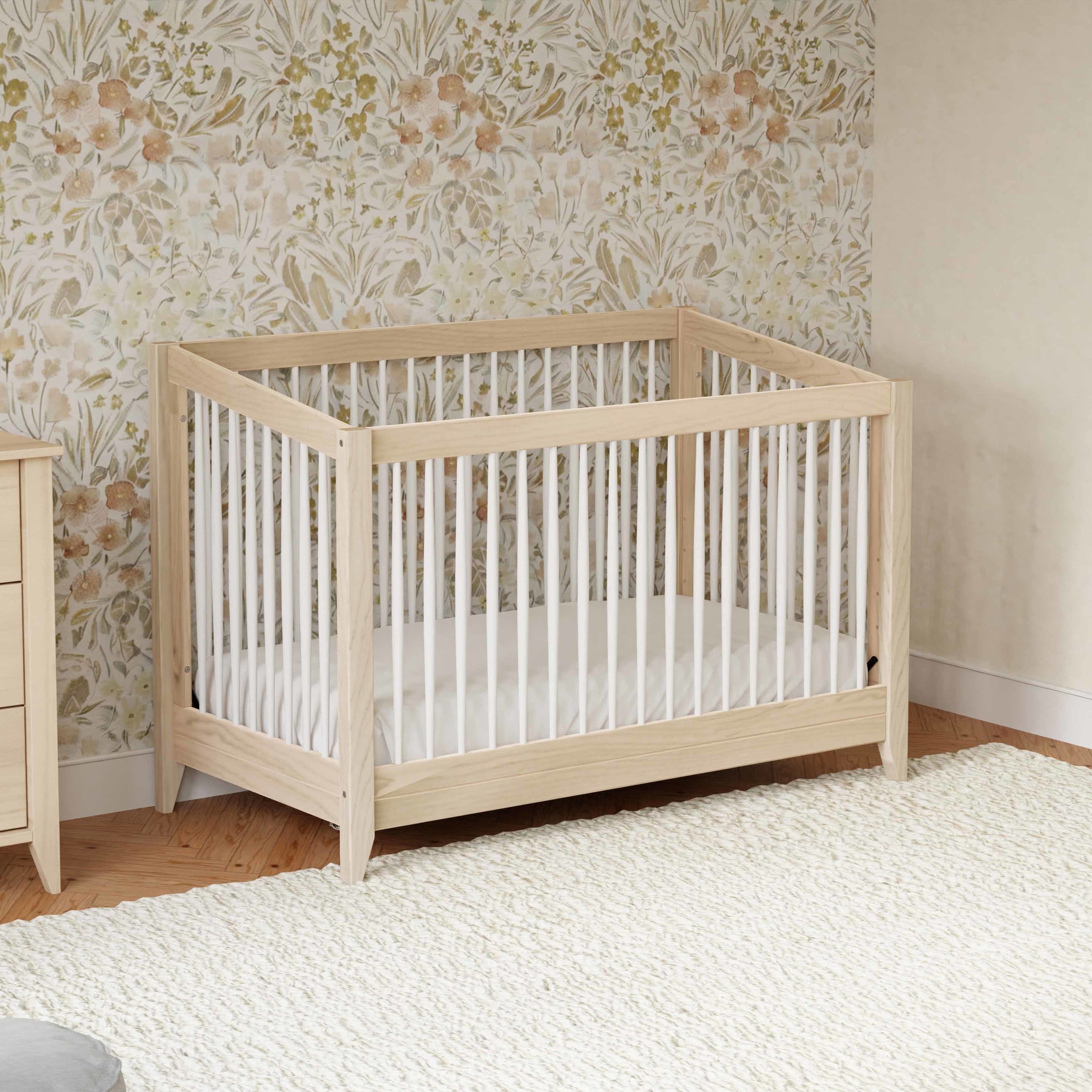 M10301NXW,Sprout 4-in-1 Convertible Crib w/Toddler Bed Conversion Kit in W Natural/White
