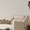 M11283AT,Kiwi Deluxe Power Glider Recliner w/Heat&Massage in Almond Teddy Loop