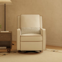 M23085PCMTB,Nate Berkus x Babyletto Sigi Power Recliner in Performance Cream Linen w/ Toffee Base