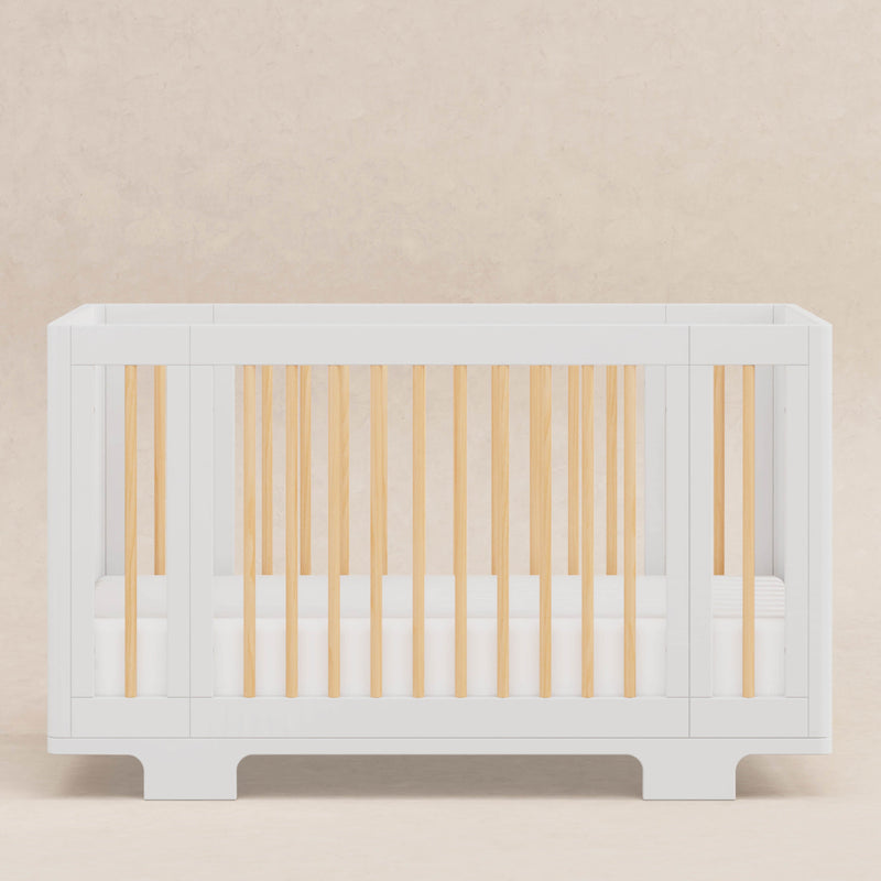 M23401WN,Yuzu 8-in-1 Convertible Crib w/All-Stages Conversion Kits in White/Natural